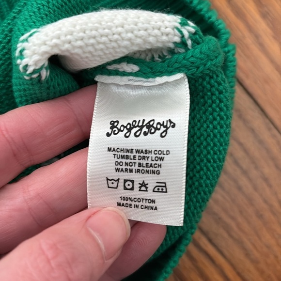 Bogey Boys Rhombus Sweater Golf Diamond Crewneck Macklemore Men’s S Green NWT - Picture 9 of 9